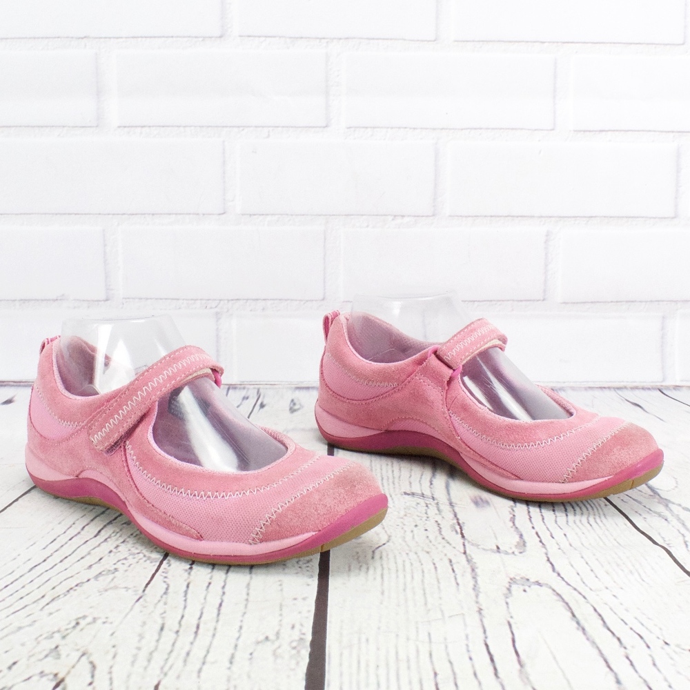 SALE! LL Bean Pink Suede Mary Jane Shoes Size 5 - Picture 2 of 8